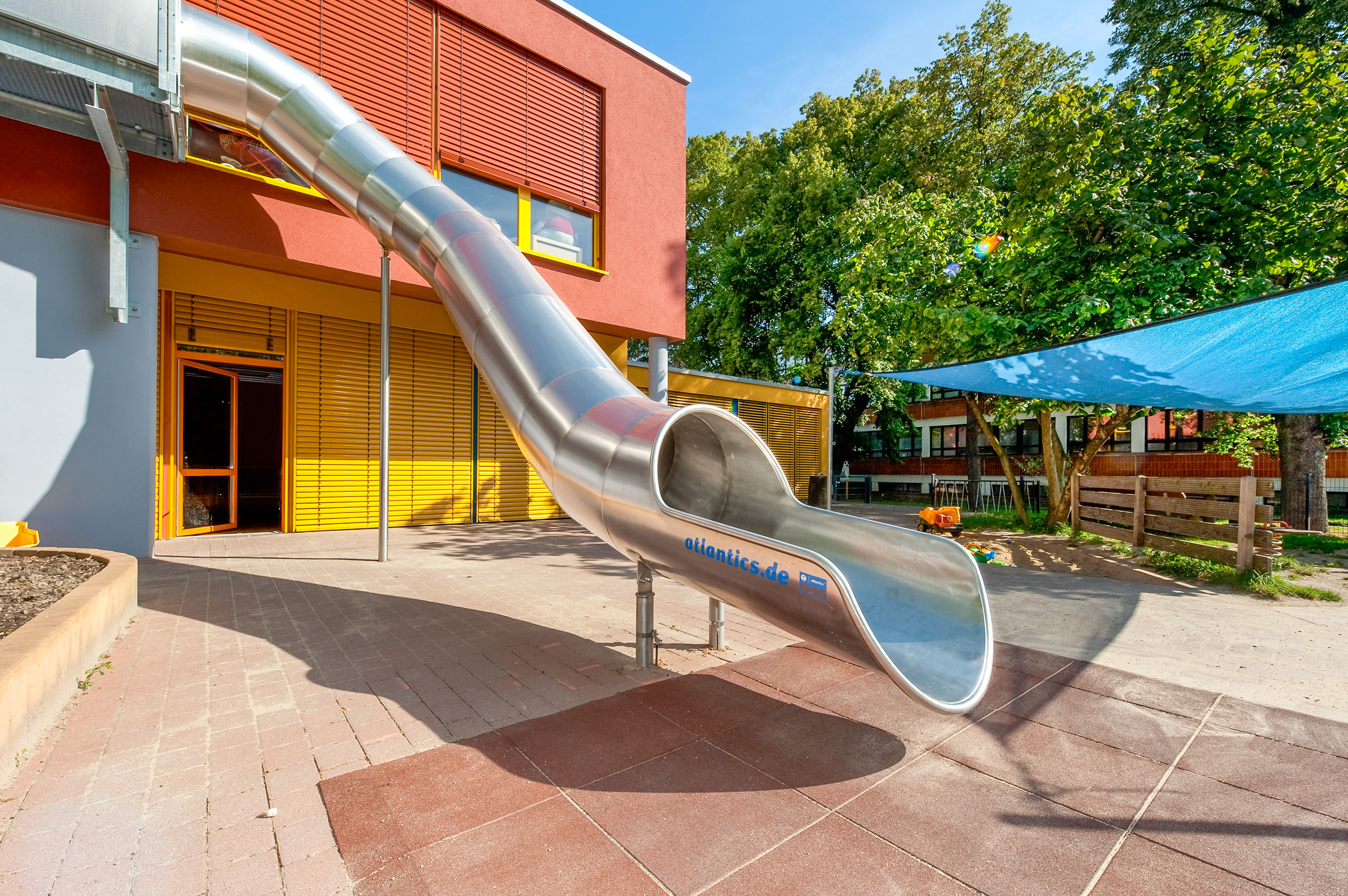 atlantics stainless steel slides daycare centre niethevillage escape slide tubes 096749