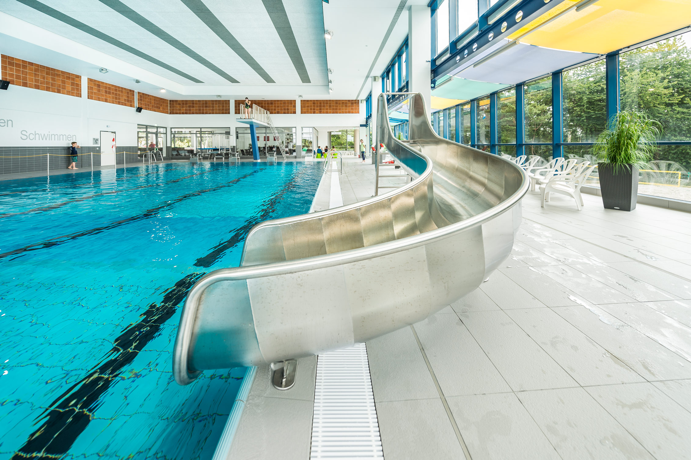 atlantics stainless steel slides indoor pool emmelshoulaken rheinland pfalz half shellnwater indoorwater 157904