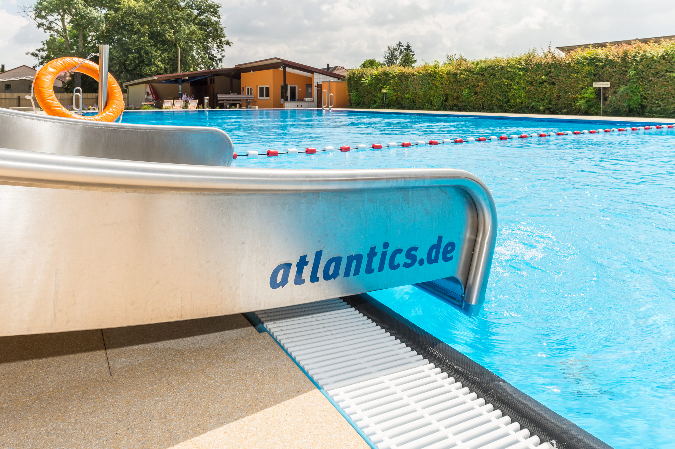 atlantics stainless steel slides open air swimming pool aub bayern boxwater 157971