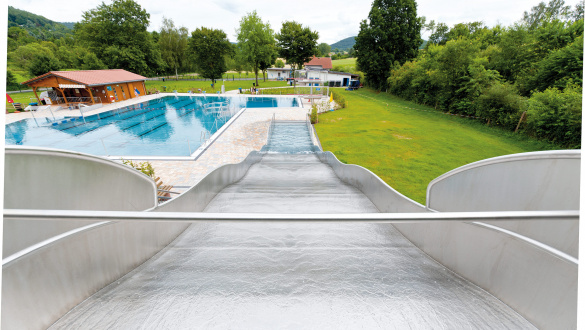 atlantics stainless steel slides open air swimming pool biebergemuend hessen wide water boxwater 117299
