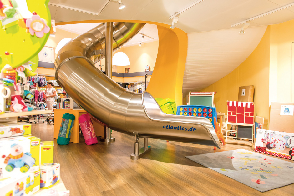 atlantics stainless steel slides spielkiste basel schweiz tubes shoppingcenter 127454