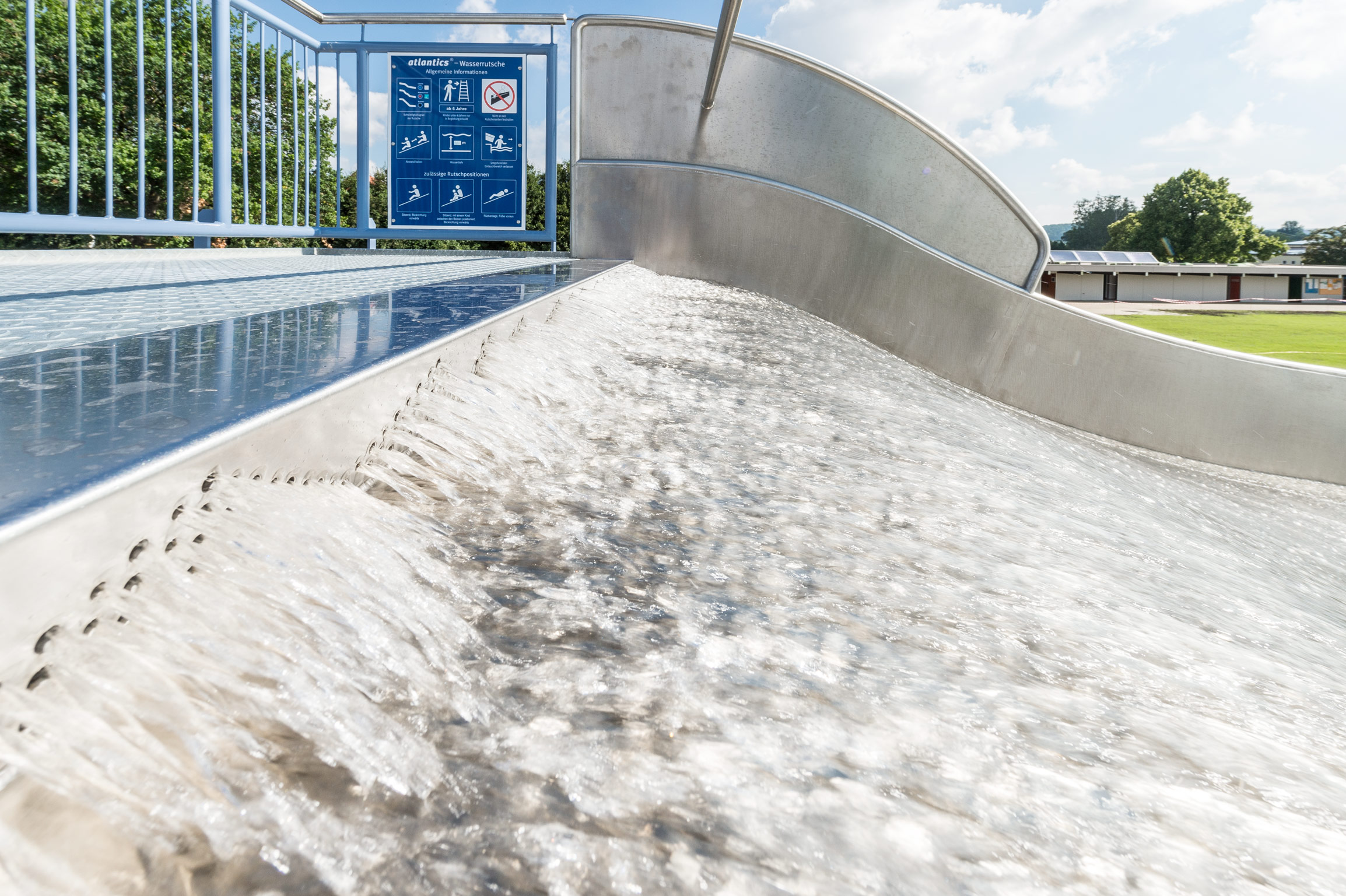 atlantics stainless steel slides open air swimming pool hofheim hessen waterwithlanding pool boxwater 158034
