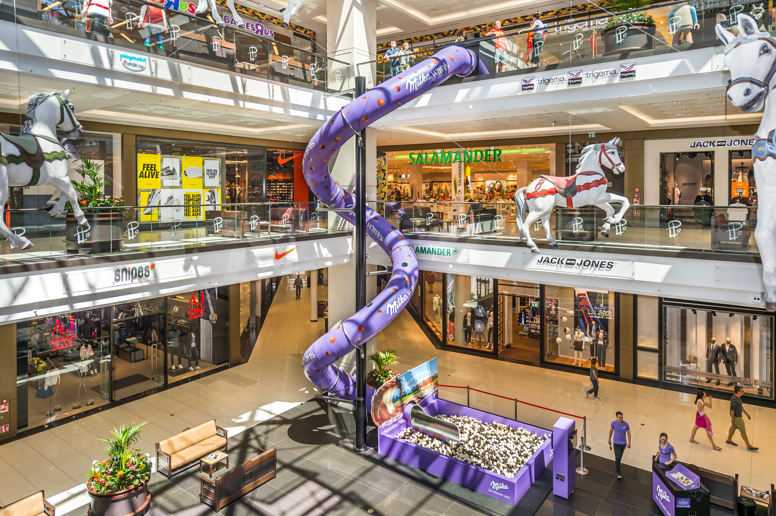 milka slide atlantics stainless steel slides mall of berlin berlin tubes shoppingcenter 168212