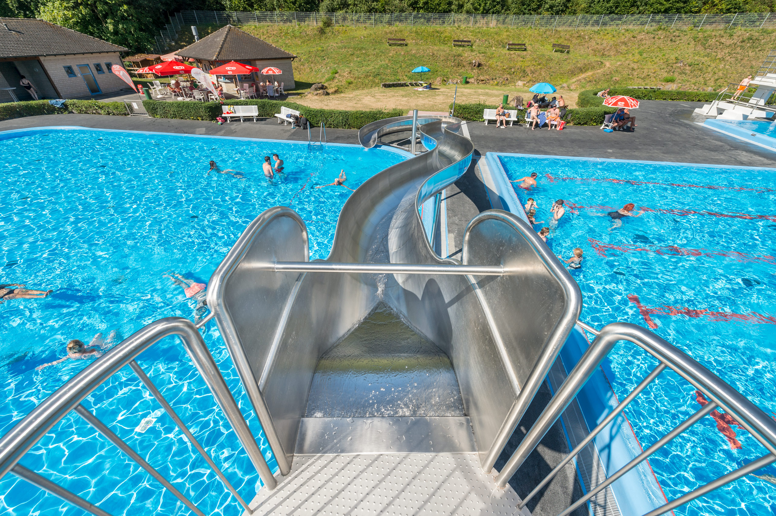 atlantics stainless steel slides waldschwimmbathroom nastaetten rheinland pfalz 168099