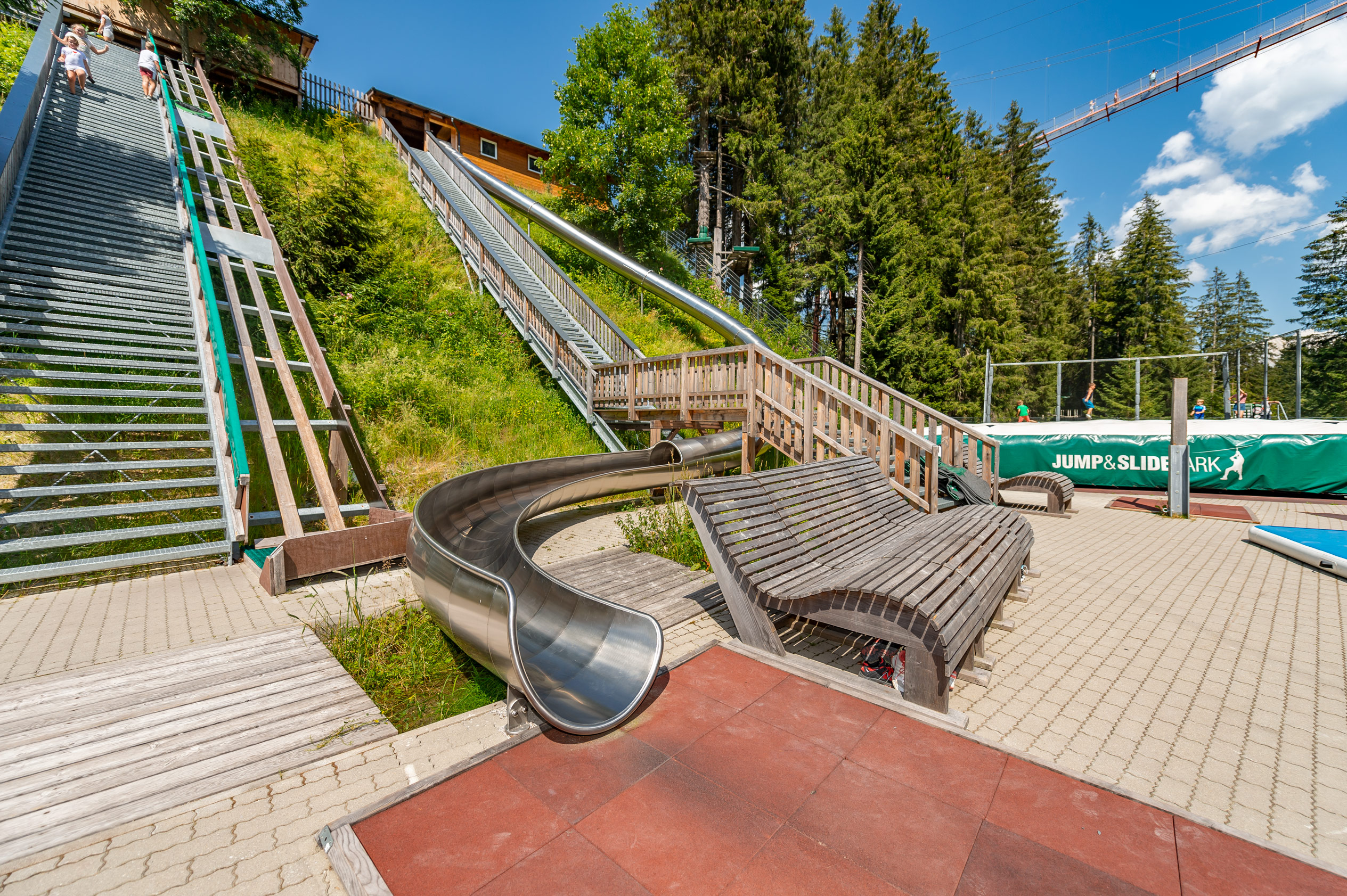 atlantics stainless steel slides high ropes course saalbach hinterglemm austria amusement parks 198542DSC5380