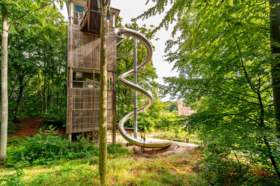atlantics stainless steel slides treetop walkway prora ruegen 178331 dry tubes