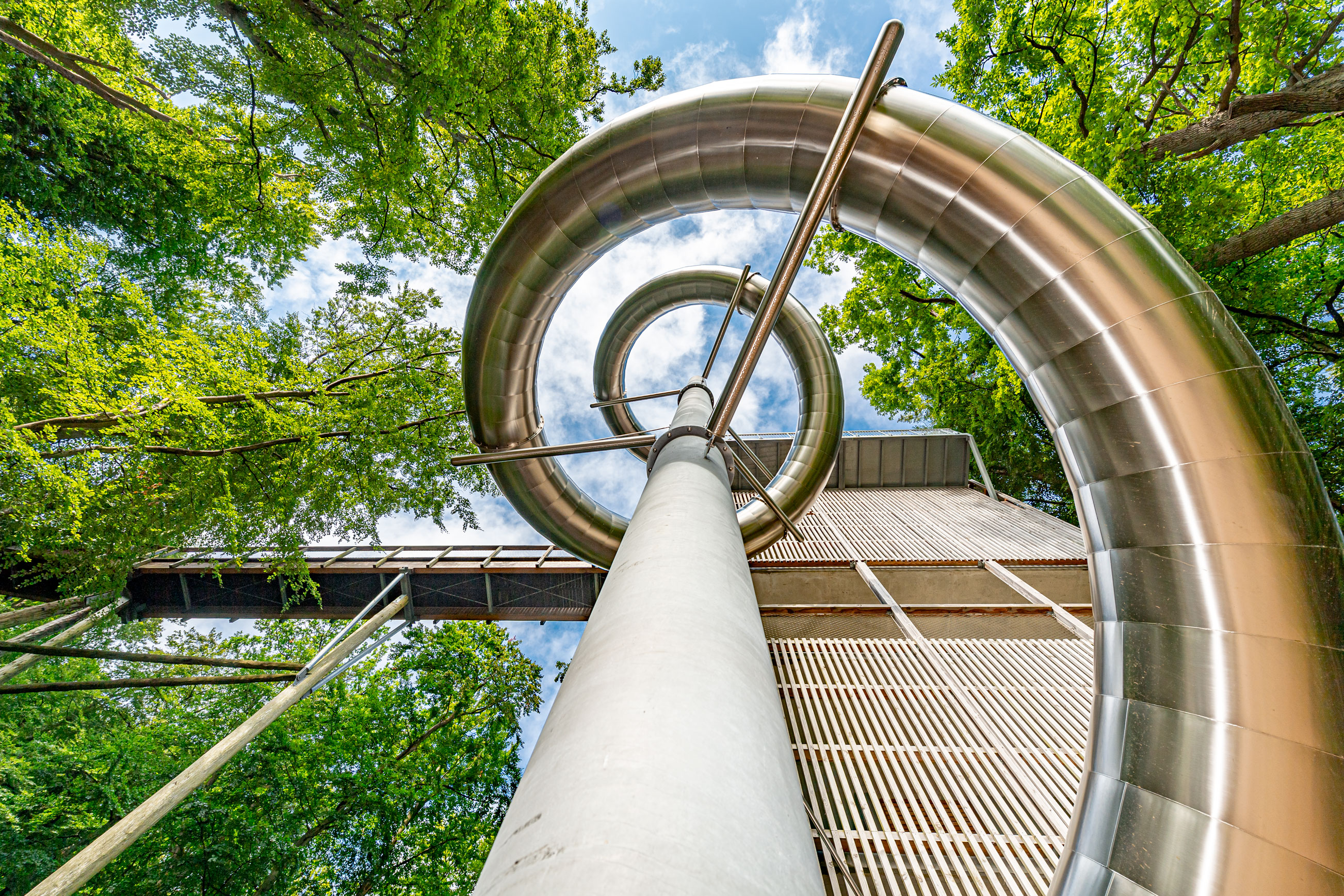 atlantics stainless steel slides treetop walkway prora ruegen 178331 spiral