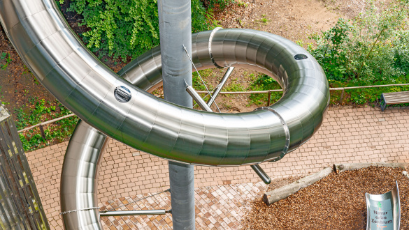 atlantics stainless steel slides treetop walkway prora ruegen 178331 wanthegebiet spiral