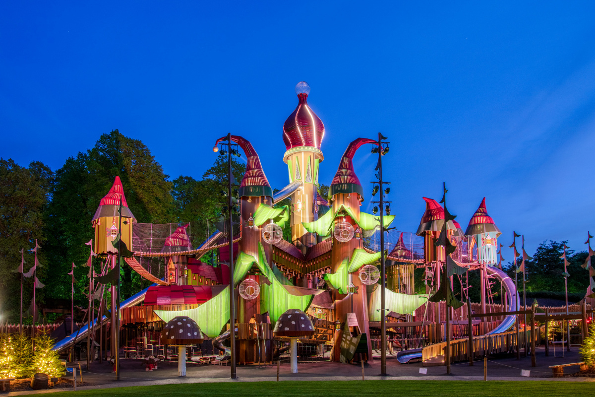 atlantics stainless steel slides lilidorei at the alnwick garden spiral amusement park 218818 fantasia