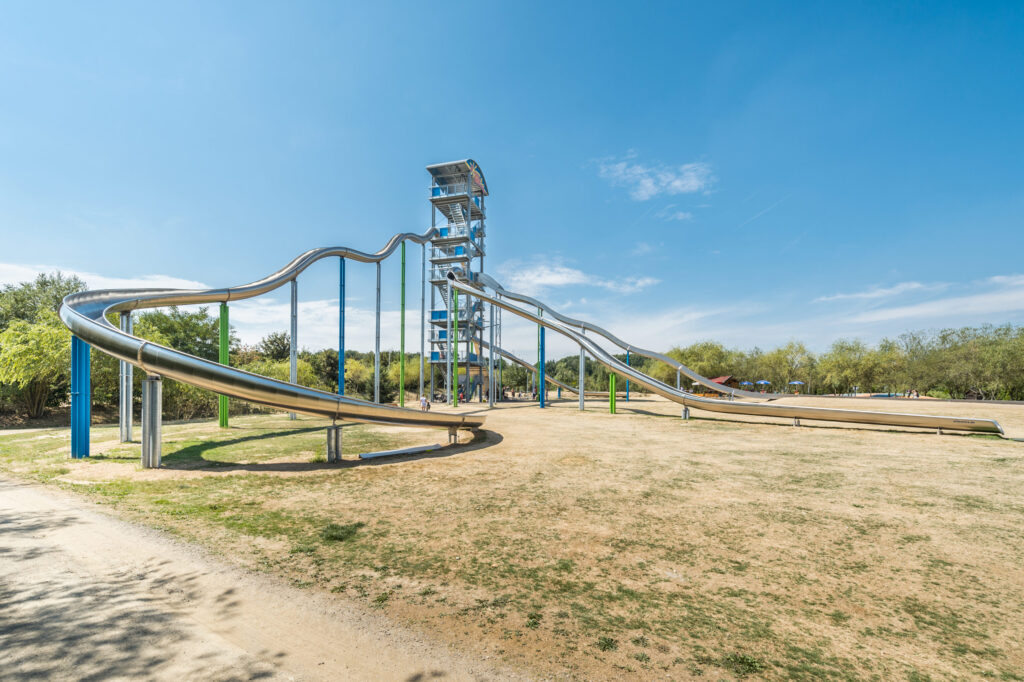 atlantics stainless steel slide tower in Sonnenlandpark Lichtenau
