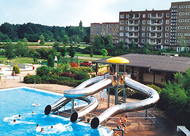 atlantics pool slides Water slide terminal Outdoor pool Grossraeschen 3