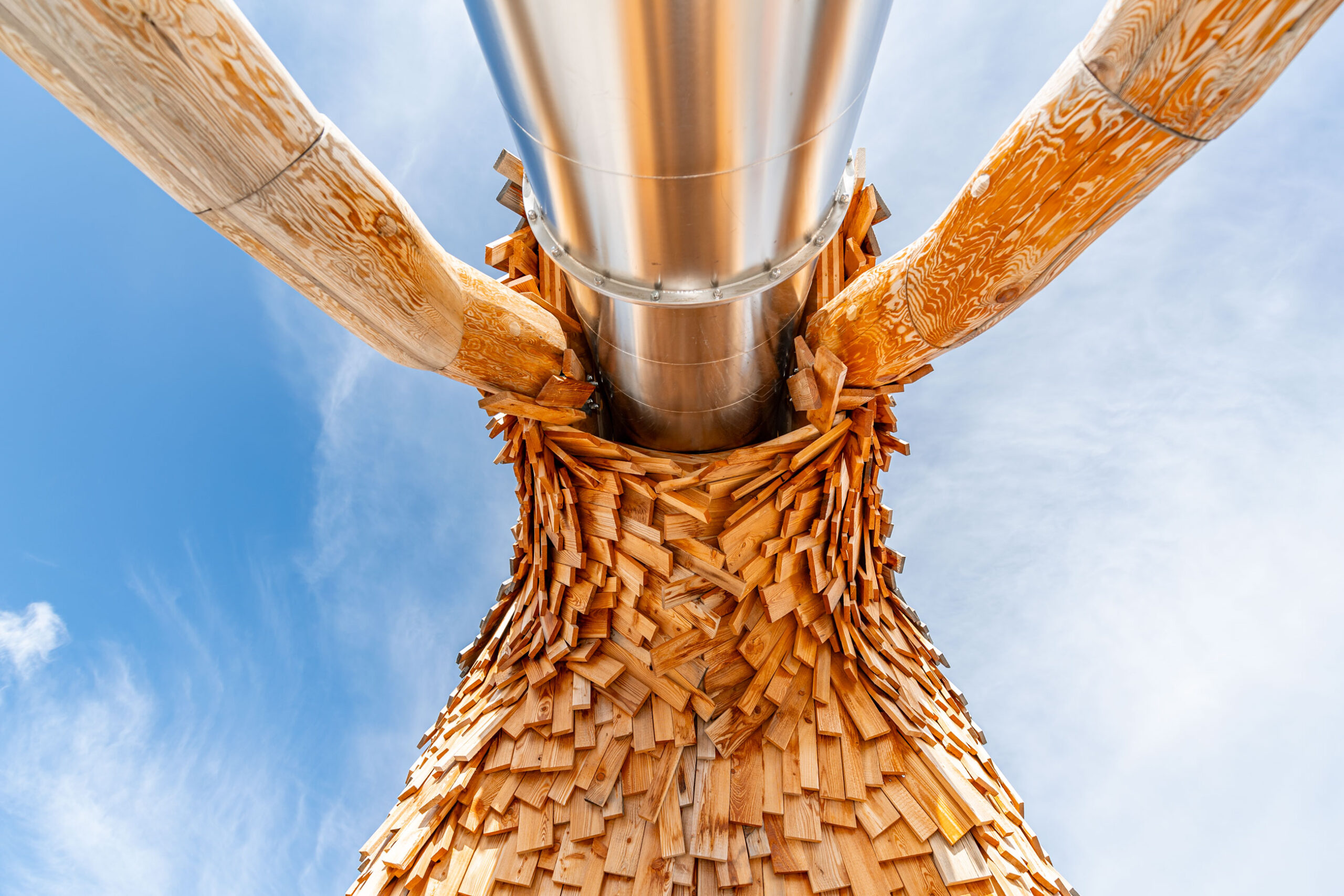 atlantics Edelstahlrutsche Riesen-Mammut Wollie in Neustift im Stubaital am Stubaier Gletscher, Tunnelsrutsche, Spielplatzrutsche