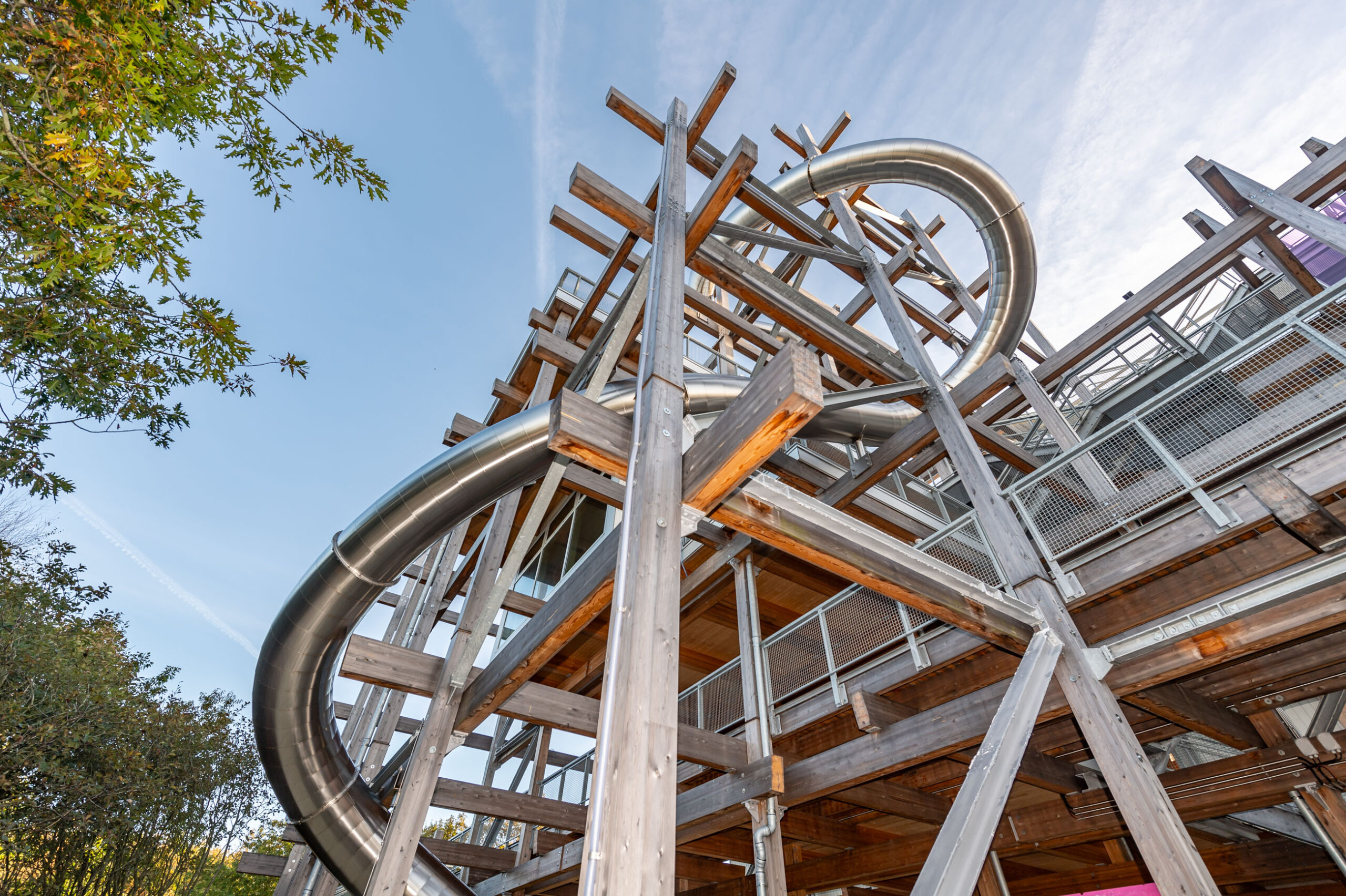 atlantics edelstahlrutschen in st-peter-ording in einem Freizeitpark