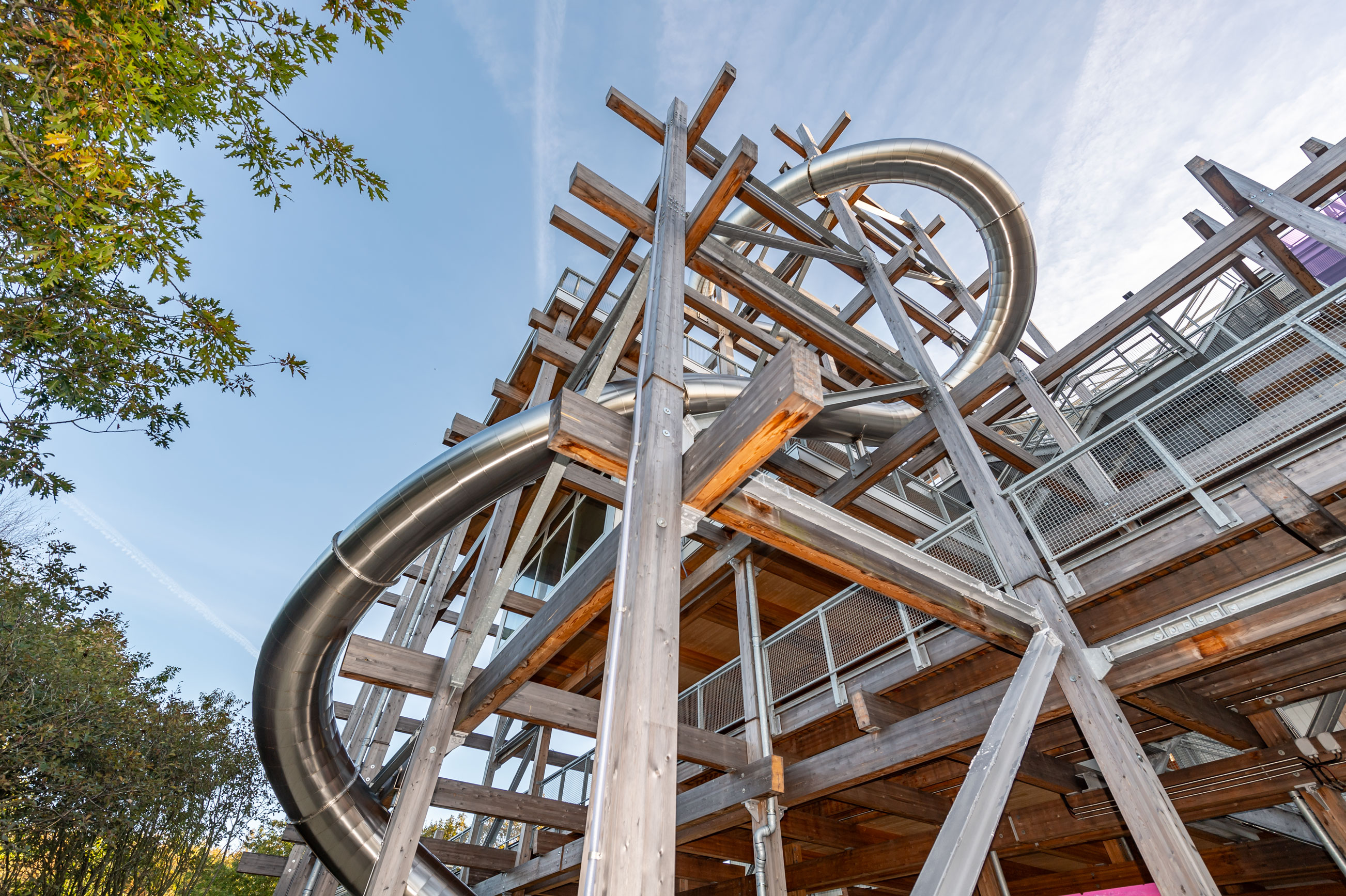 atlantics edelstahlrutschen in st-peter-ording in einem Freizeitpark