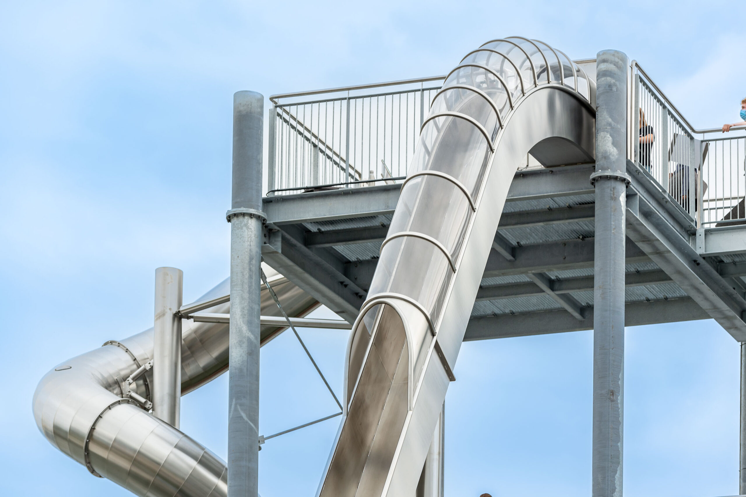 atlantics Edelstahlrutschen am Rutschenturm in der Autostadt Wolfsburg