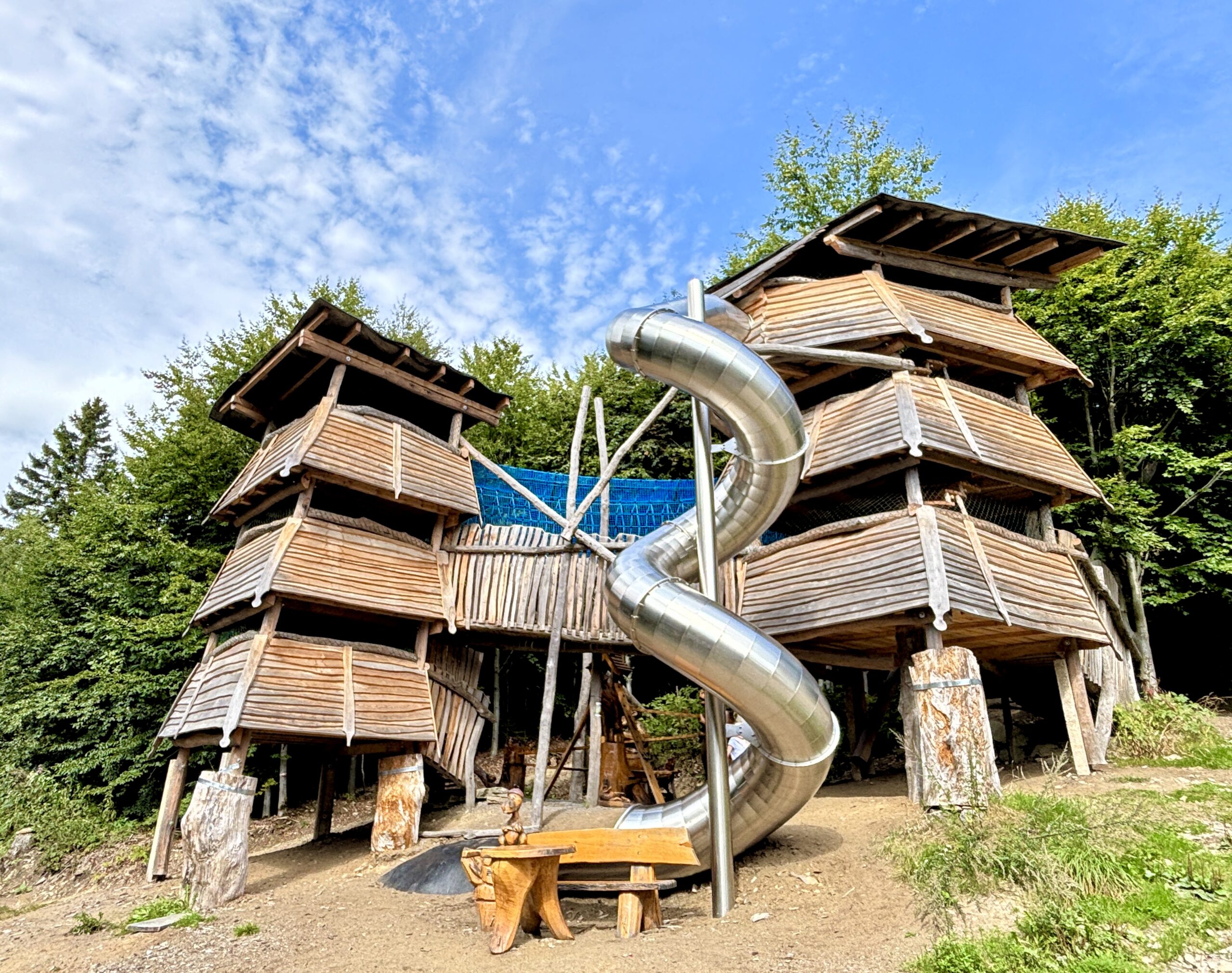 atlantics Edelstahlrutsche in Blockhausen in Dorfchemnitz, Spielplatzrutsche