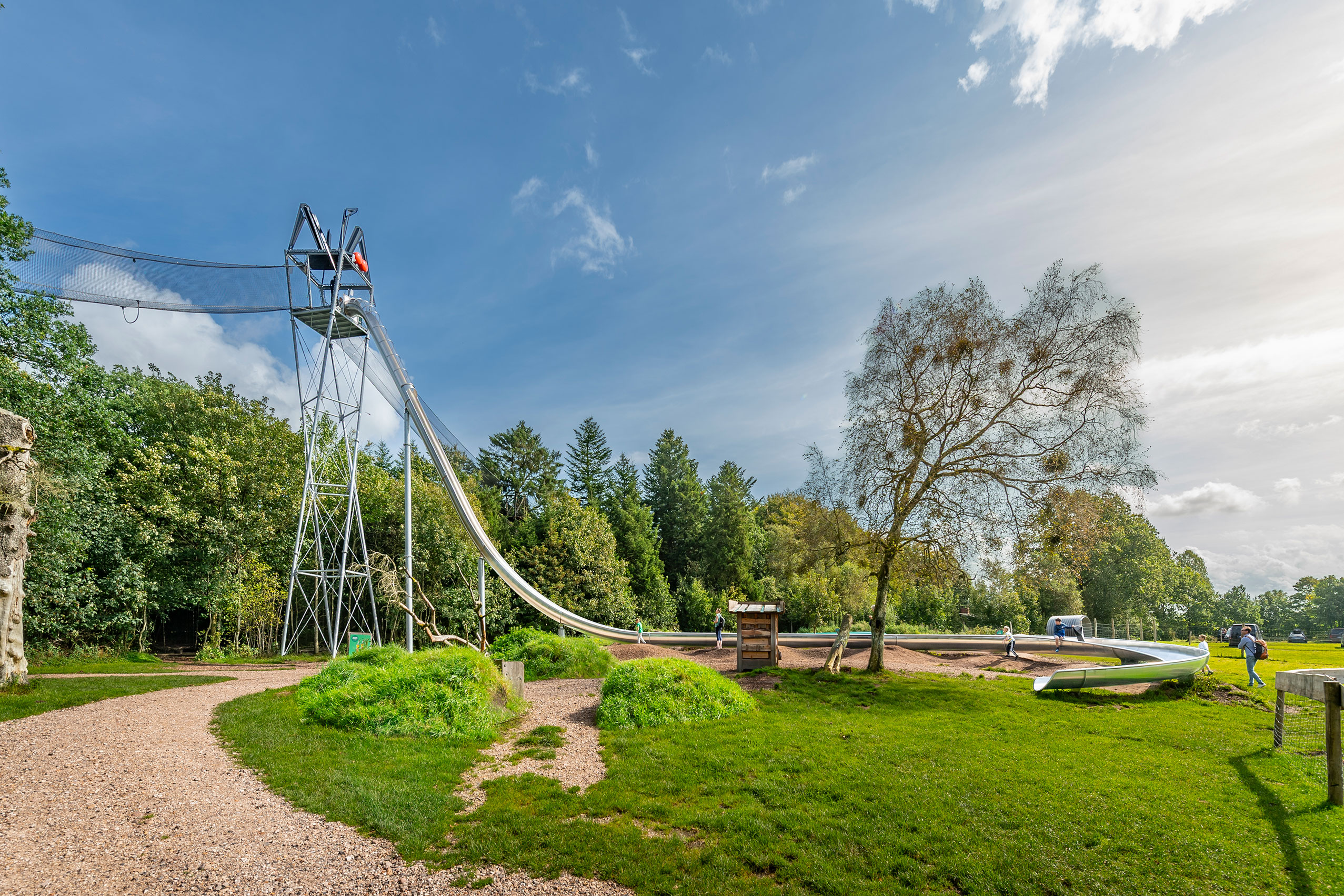 atlantics Edelstahlrutsche im Freizeitpark WOW Park in Skjern, Dänemark