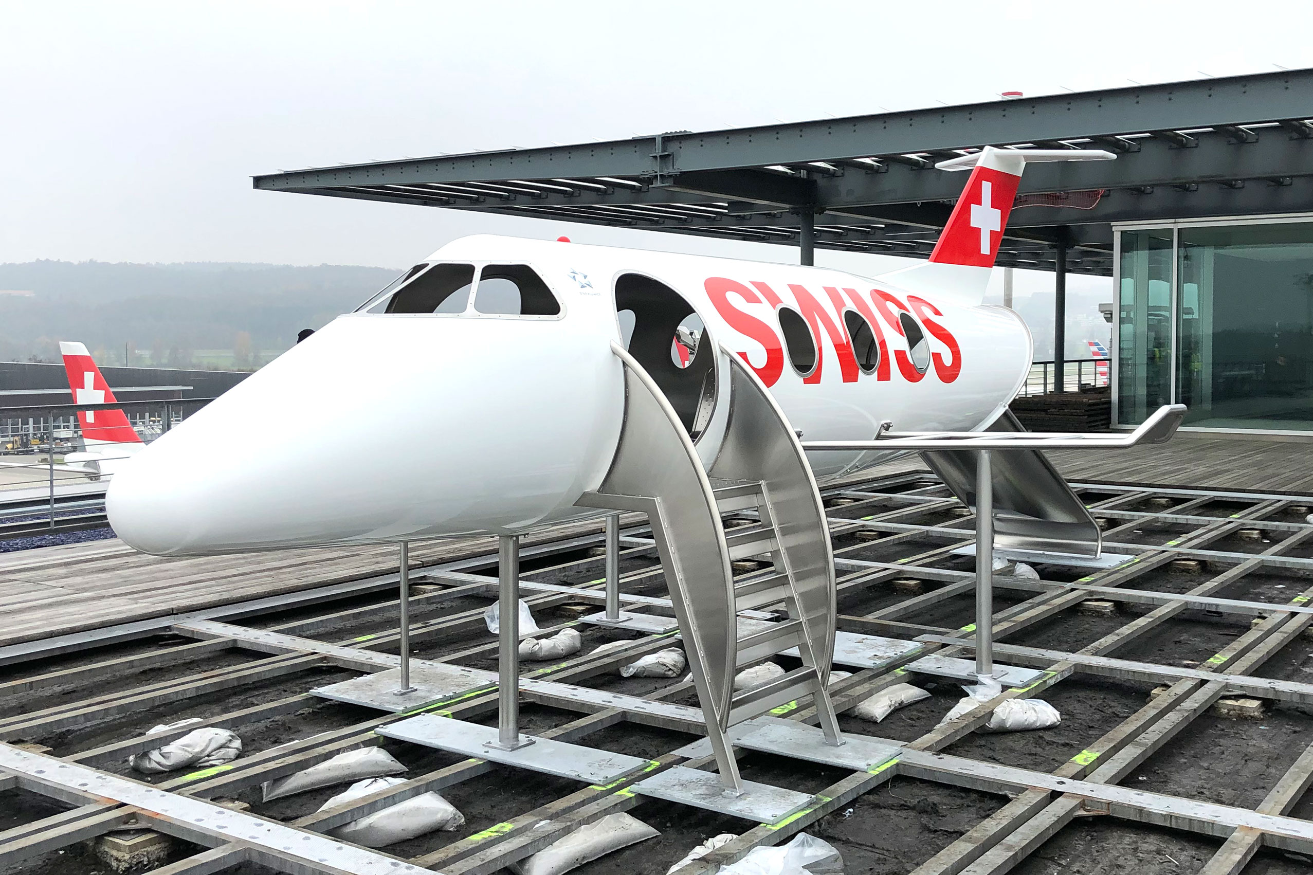 atlantics Spezialprodukt: Spielflugzeug Jetliner ATL2000 am Flughafen Zürich